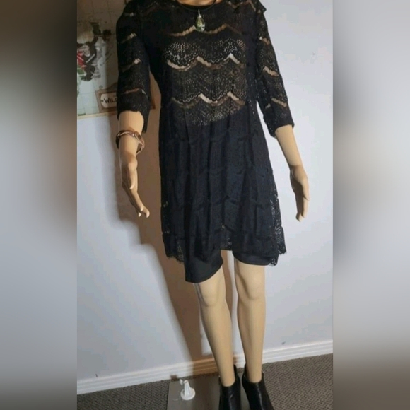 Garage Black Mini Dress, size 12 - Picture 1 of 5